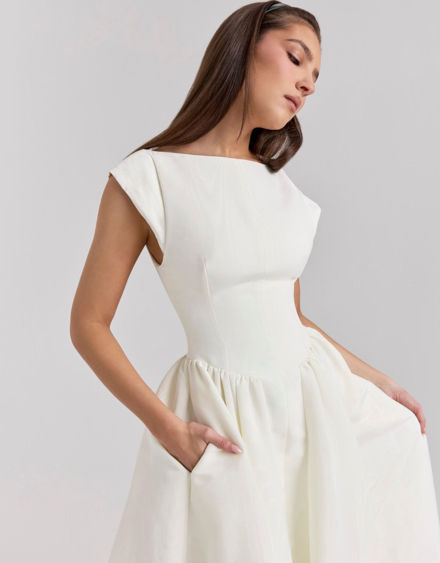 Anastasia Midi Dress - White