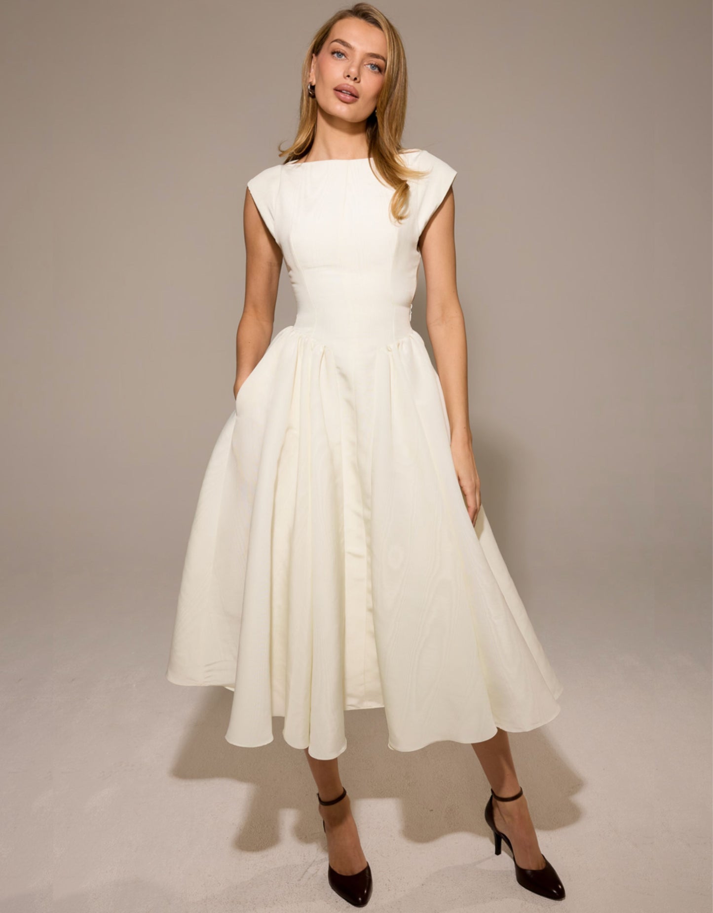 Anastasia Midi Dress - White