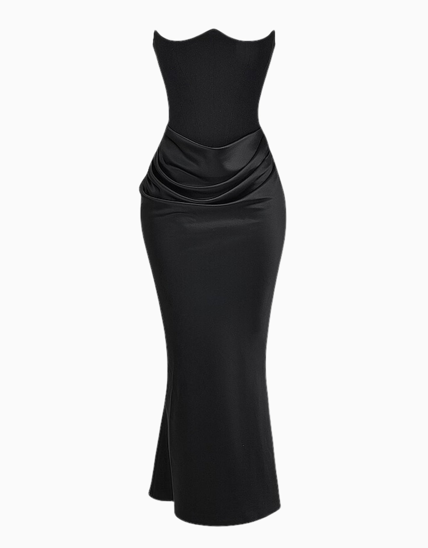 Solana Corset Maxi Dress - Black