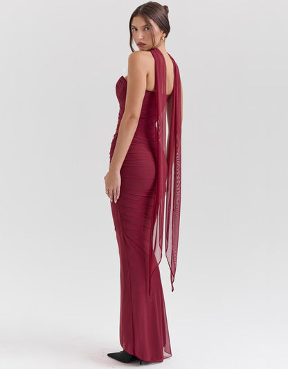 Ophelia Corset and Maxi Skirt Set - Bordeaux