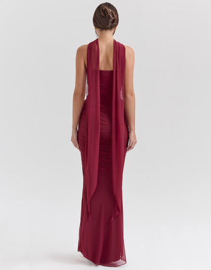 Ophelia Corset and Maxi Skirt Set - Bordeaux